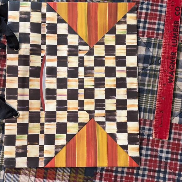 MacKenzie-Childs Black and Cream Checkered Bag - Picture 6 of 7